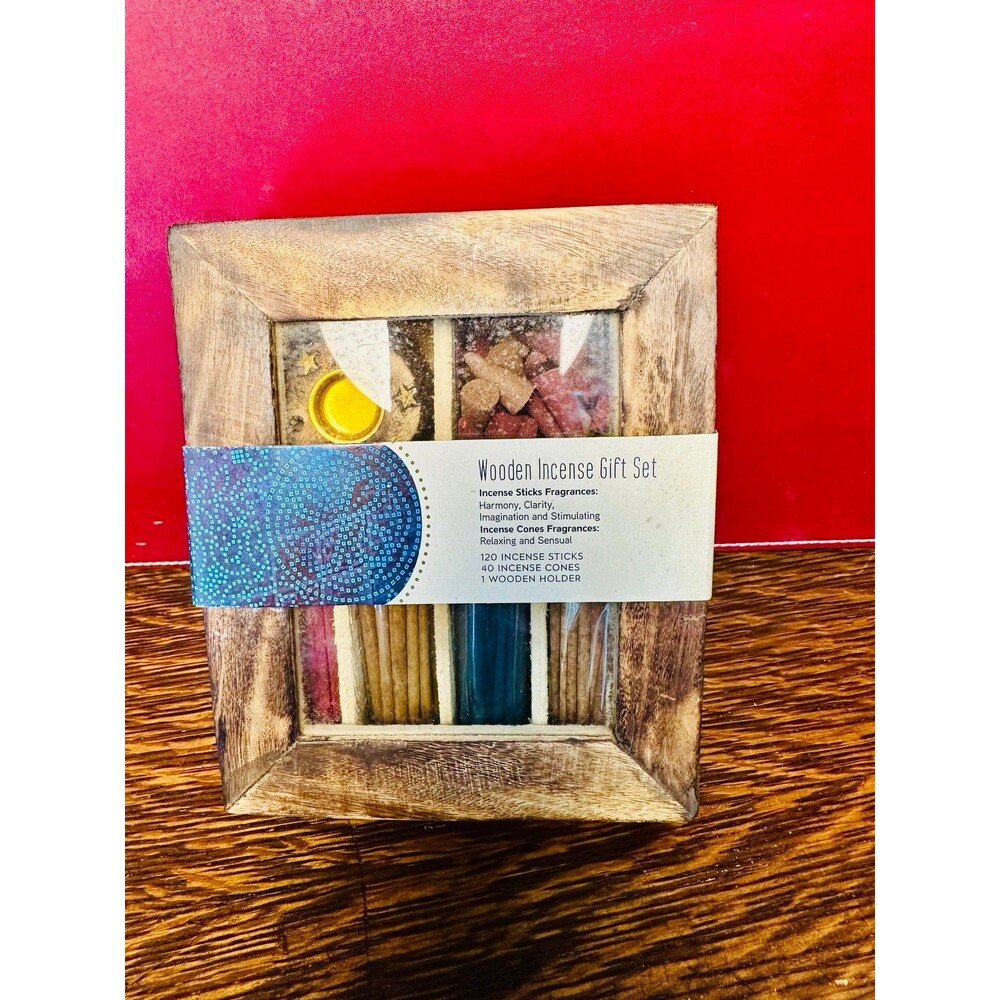 Brand New Wooden Incense Gift Set – 160 Pcs with Holder (Relaxation & Meditation